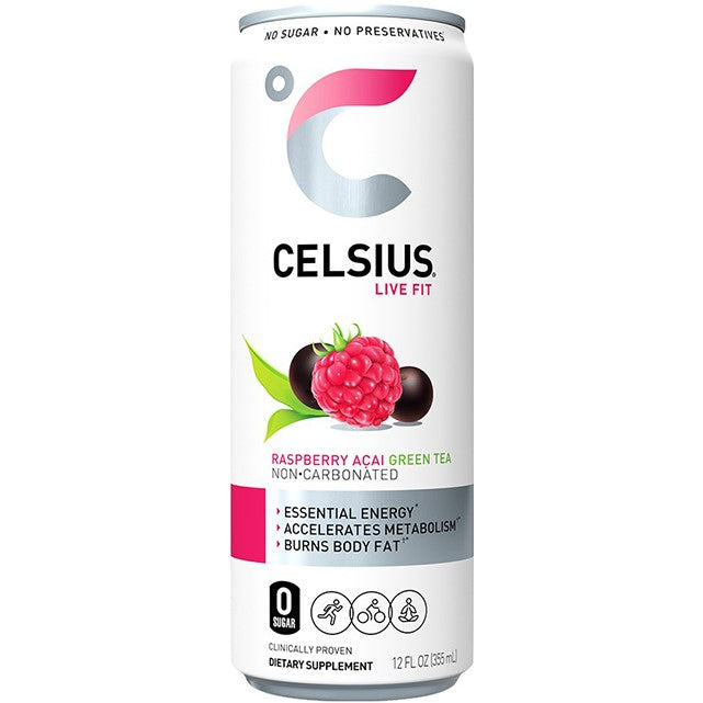 CELSIUS - Sparkling Drink Raspberry Acai Green Tea 355ml