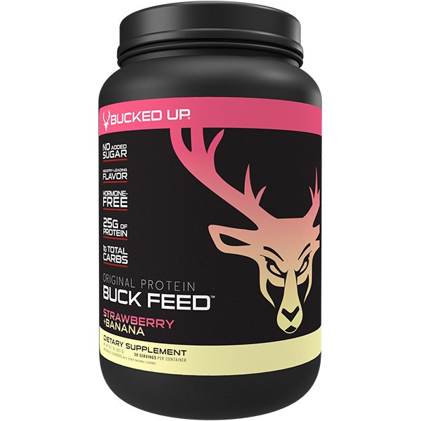 BUCKED Up - Buck Feed Original Protein Strawberry Banana 1 kg