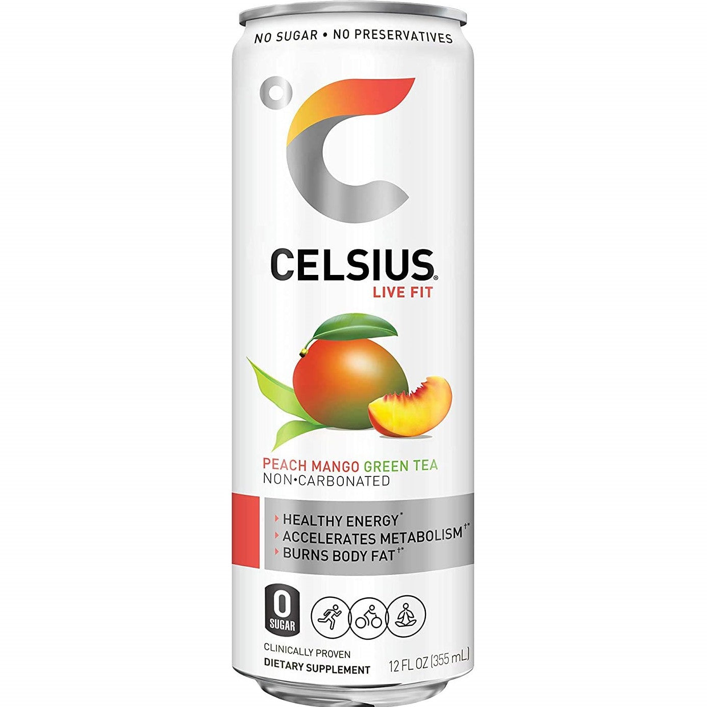 CELSIUS - Sparkling Drink Peach Mango Green Tea 355ml
