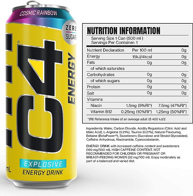 Cellucor C4 - Energy Drink Cosmic Rainbow 500 ml