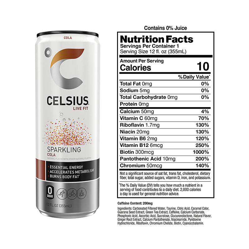 CELSIUS - Sparkling Drink Cola 355ml
