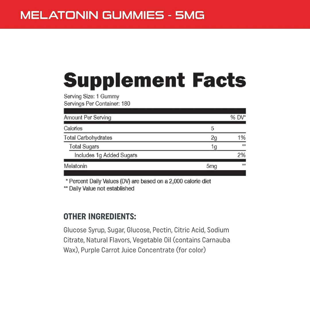 BUCKED Up - Melatonin 5mg Strawberry 180 Gummies