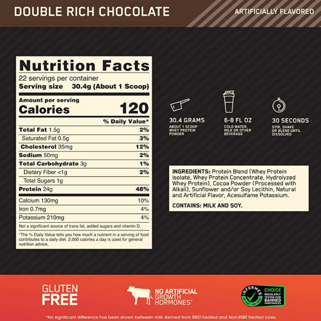 Whey Protein Gold Standard - Double Rich Chocolate 2.27 kg
