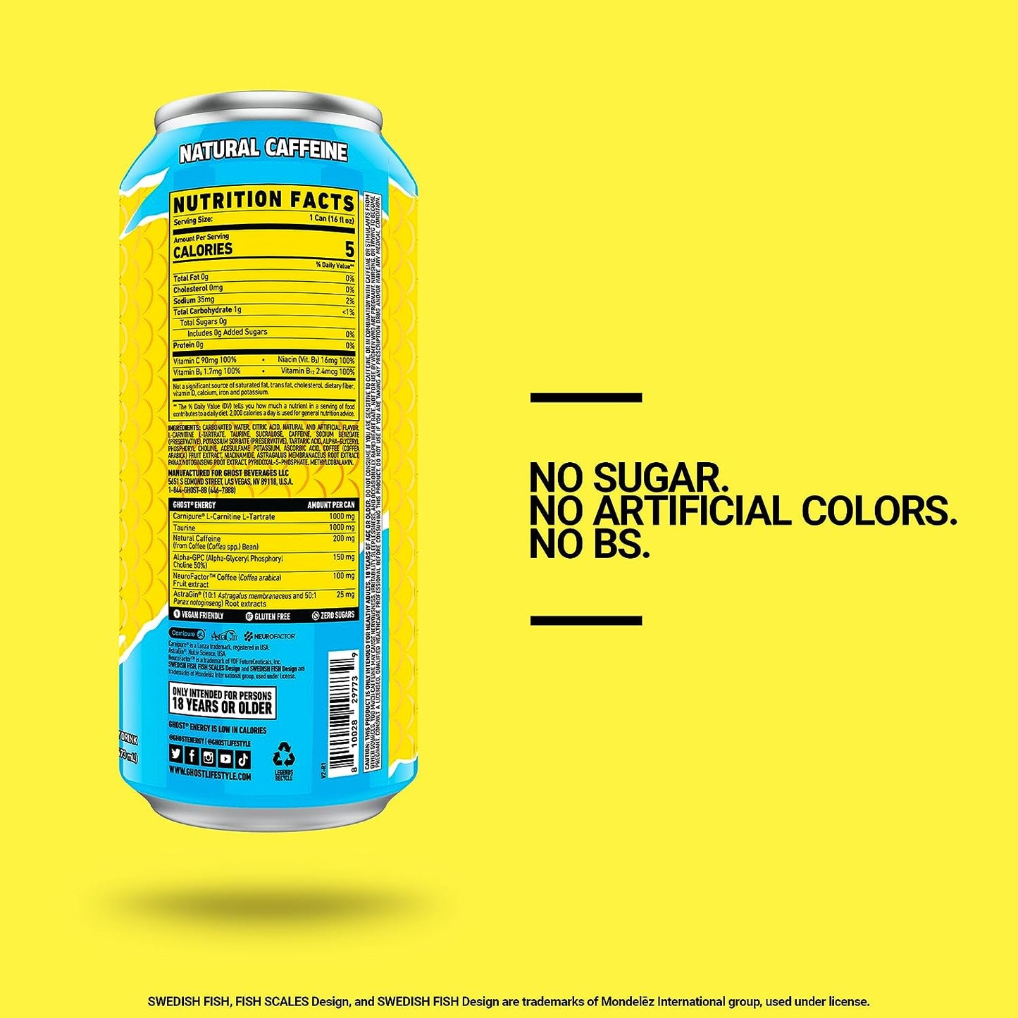 Ghost - Energy Drink Swedish Fish 473 ml