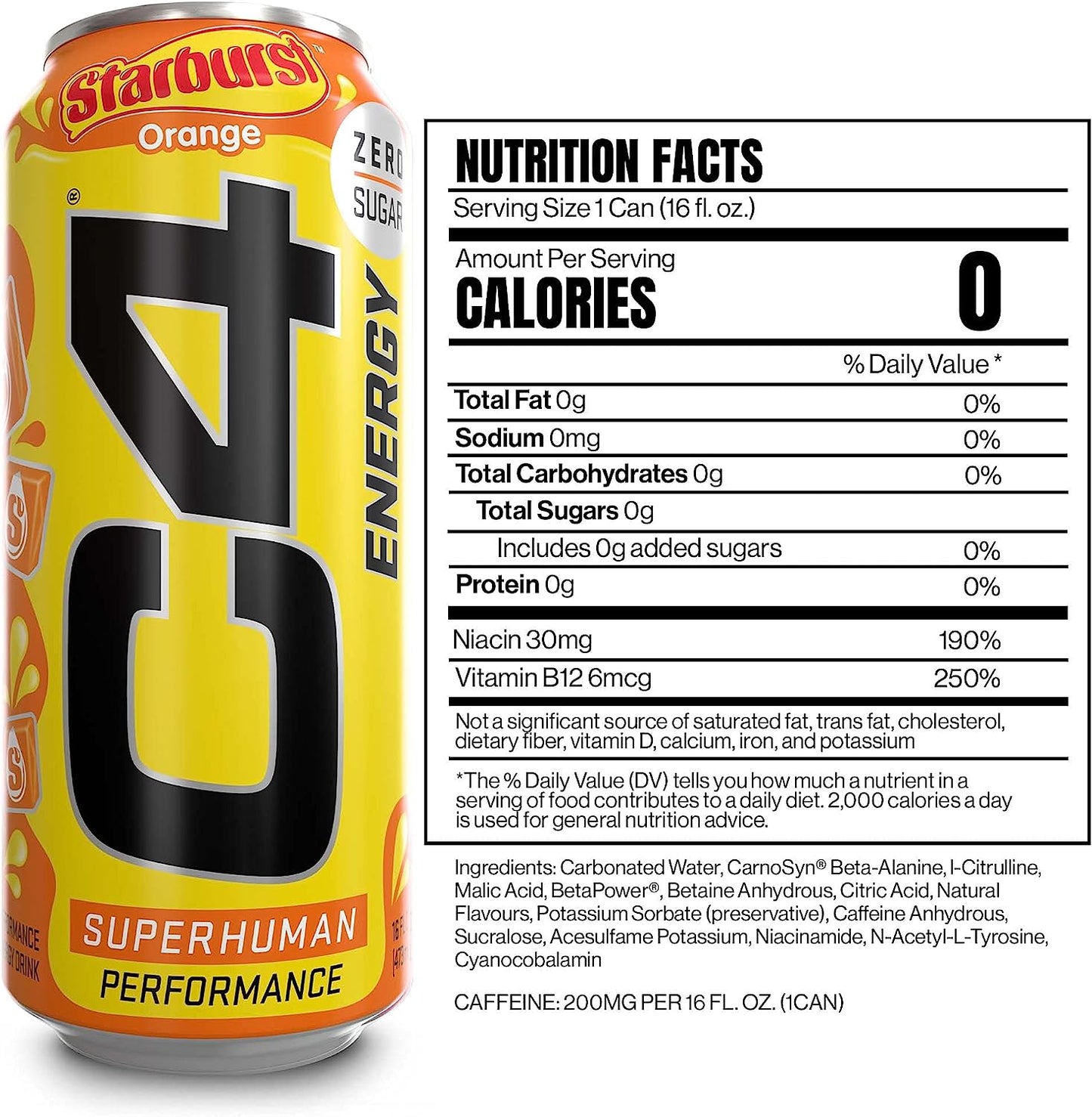 Cellucor C4 - Energy Drink Starburst Orange 473 ml
