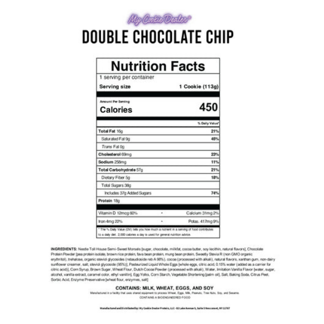 My Cookie Dealer - Double Chocolate With Raw Protein 1 Pc
