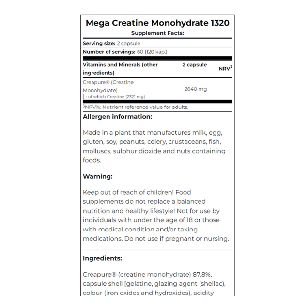 Creapure Scitec Mega Creatin - 120 caps