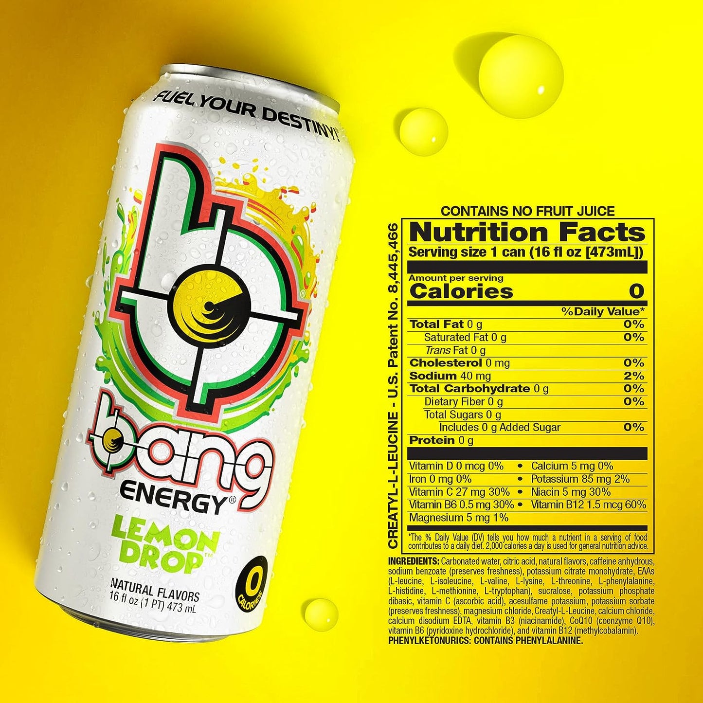 Bang Energy - Lemon Drop Energy Drink 473 ml