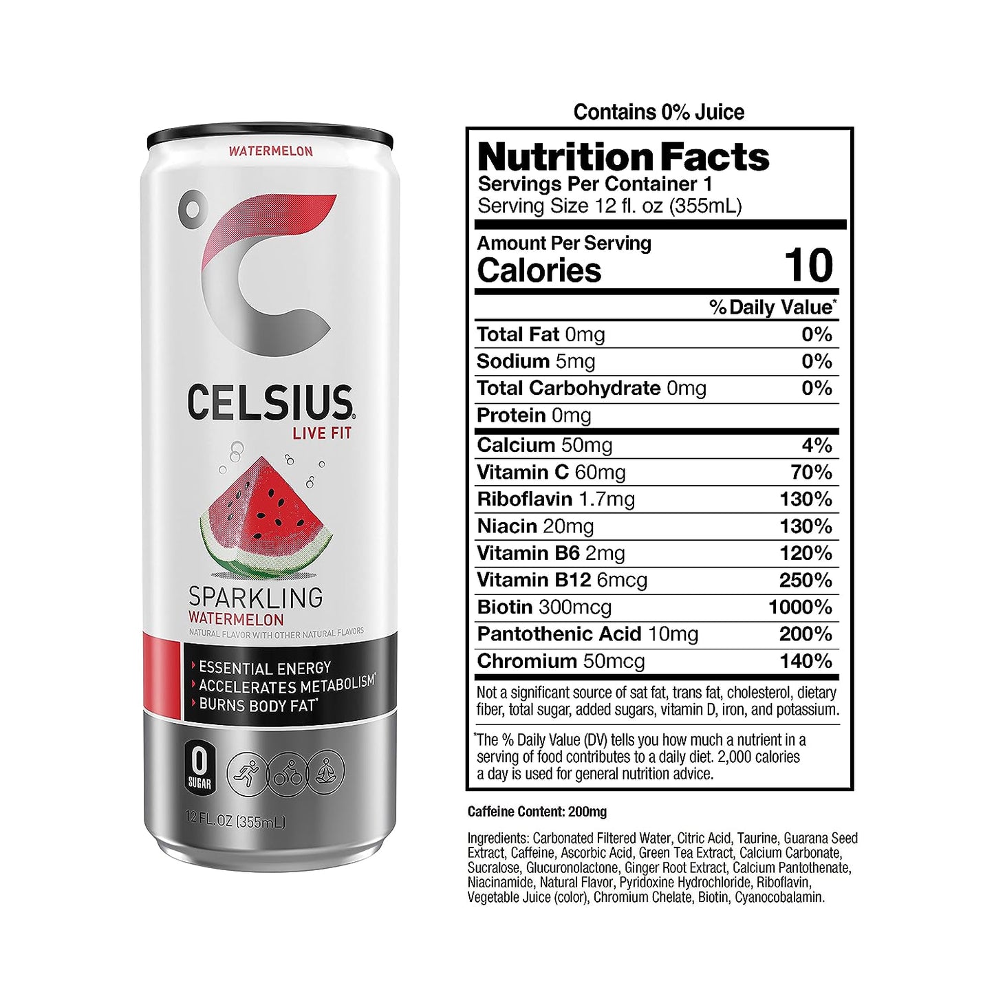 CELSIUS - Sparkling Drink Watermelon 355ml