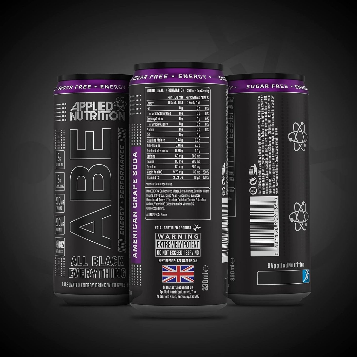 Applied Nutrition - ABE Pre Workout Cans American Grape 330 ml