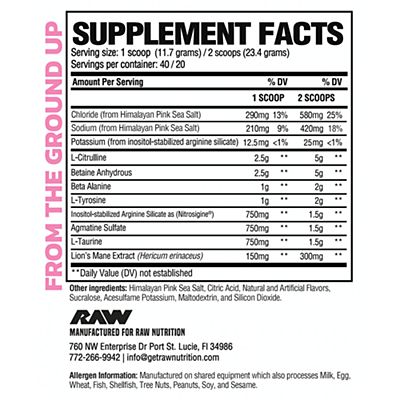 Raw pump - Raspberry Lemonade 40 SRV