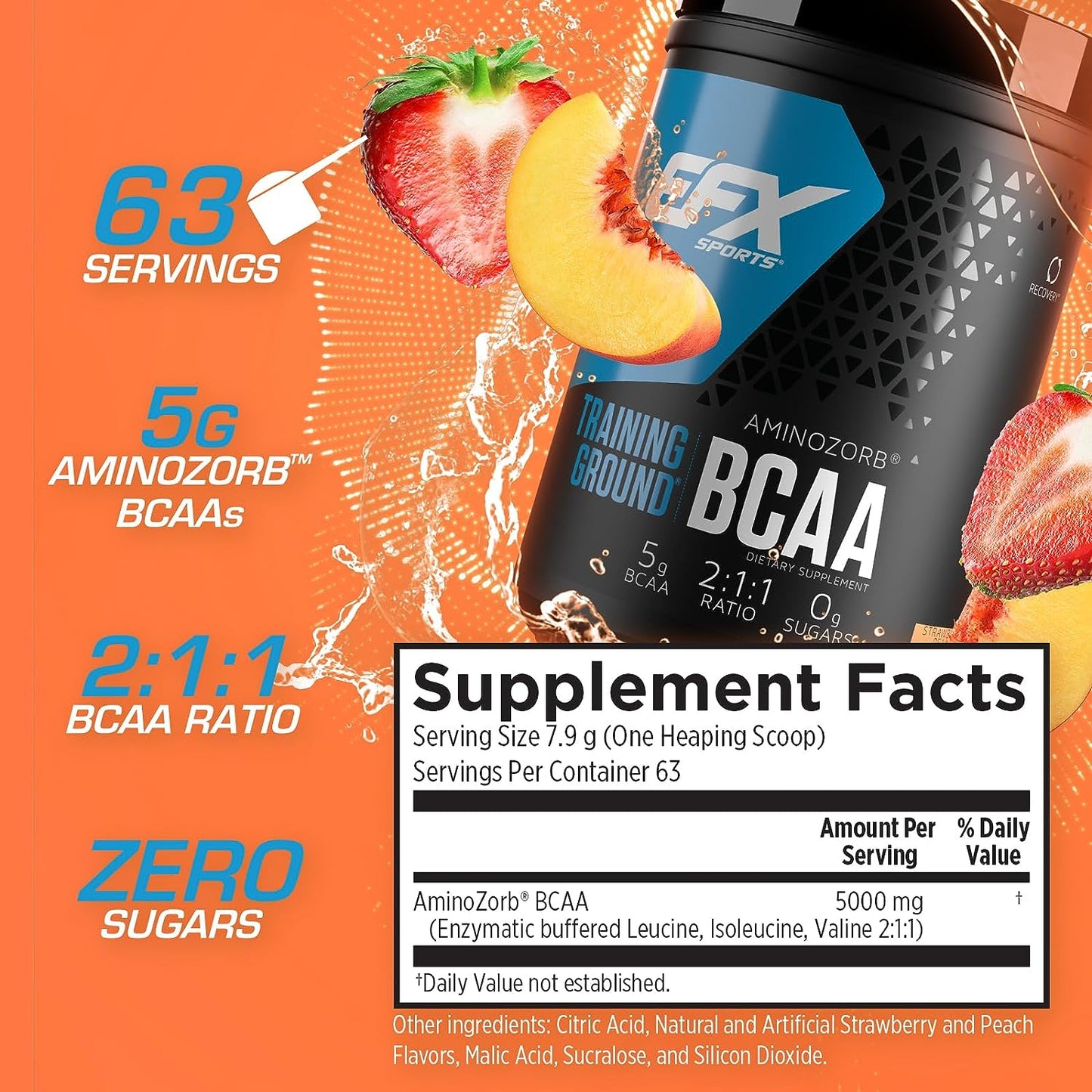 EFX - Training Ground BCAA Strawberry Peach 500 g