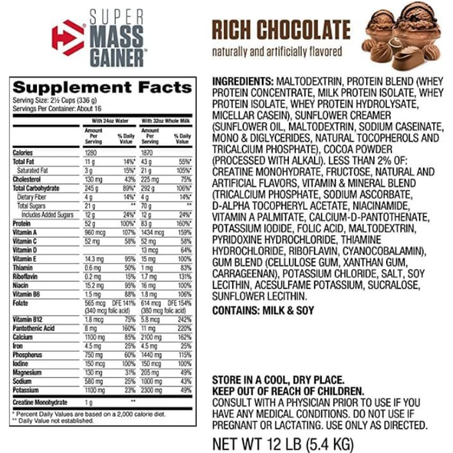 Dymatize Mass gainer - Rich Chocolate 5.4 kg