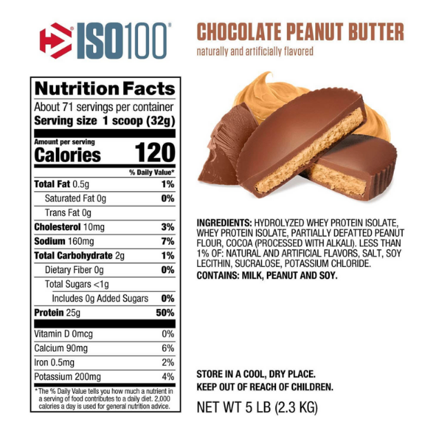 Dymatize Iso 100 - Chocolate Peanut butter 2.3 kg