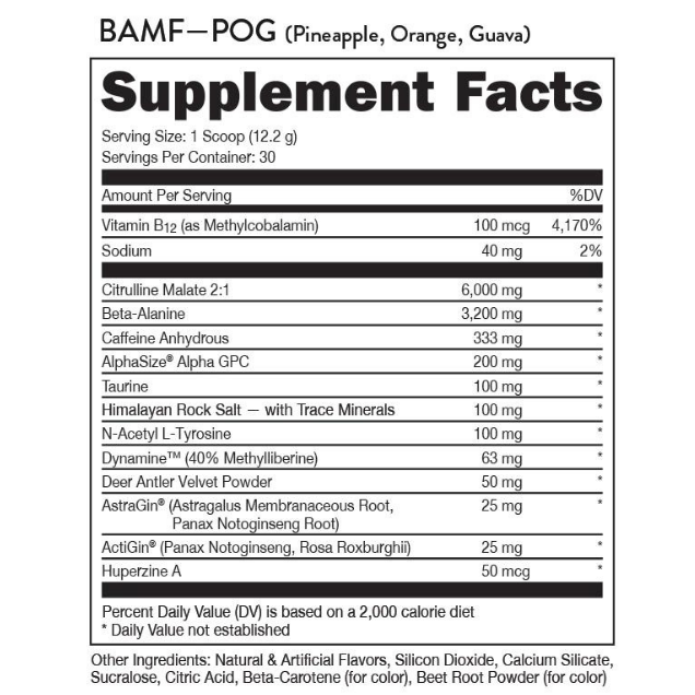 Bucked Up - BAMF Pre-Workout POG 384 g