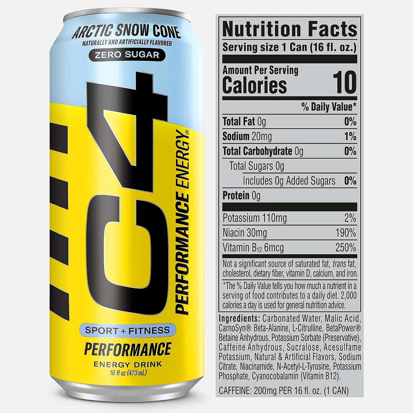 Cellucor C4 - Energy Drink Arctic Snow Cone 473 ml