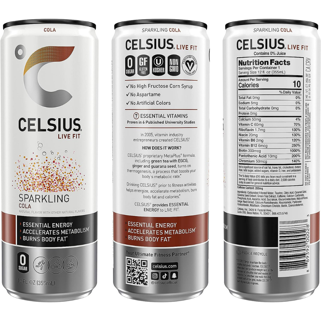CELSIUS - Sparkling Drink Cola 355ml