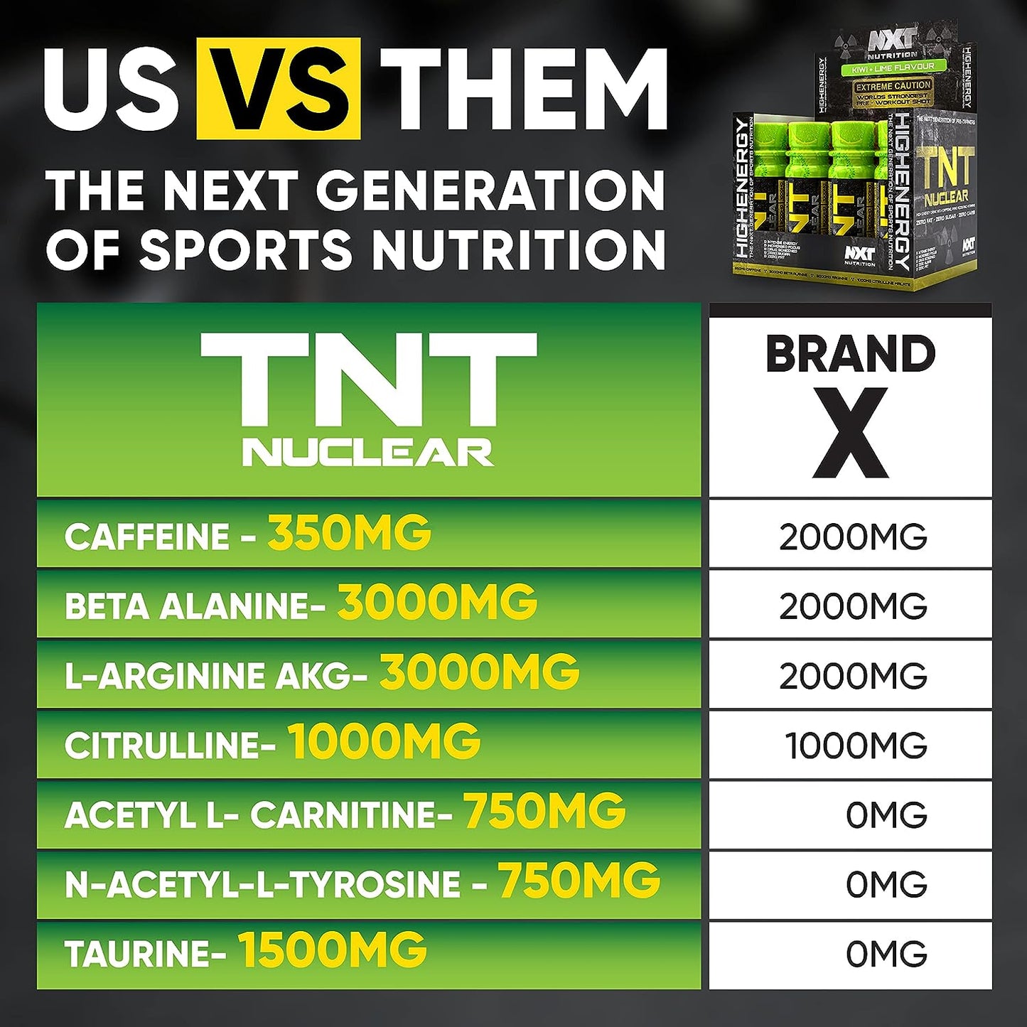 NXT - TNT Nuclear Shots Kiwi & Lime 60 ml