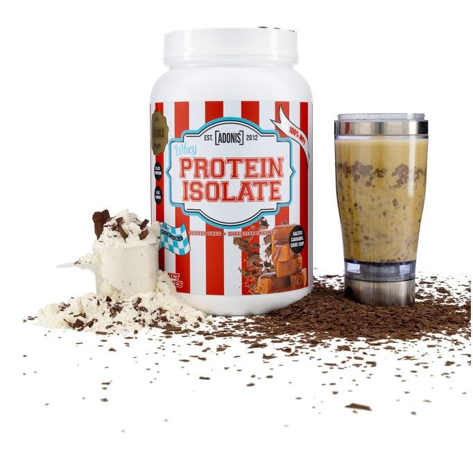 Adonis - Whey Protein Isolate Salted Caramel Choc Chip 900 g