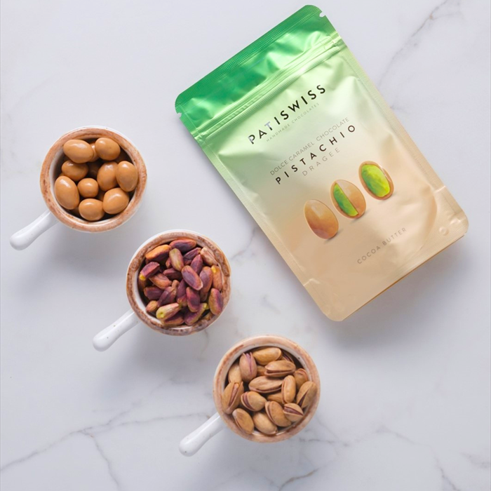 Patiswiss - Dolce Caramel Chocolate Pistachio 80g