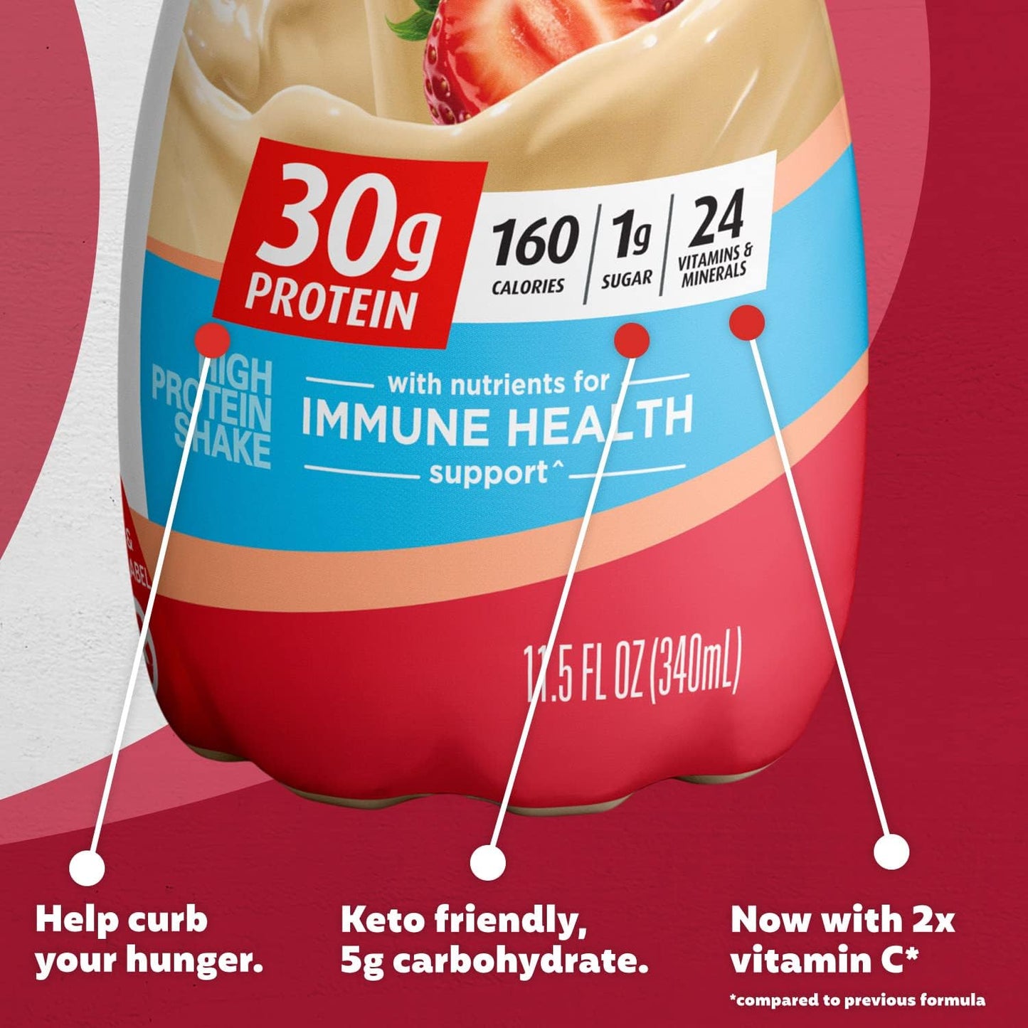 Premier Protein - Strawberry & Cream Protein Shake 340 ml