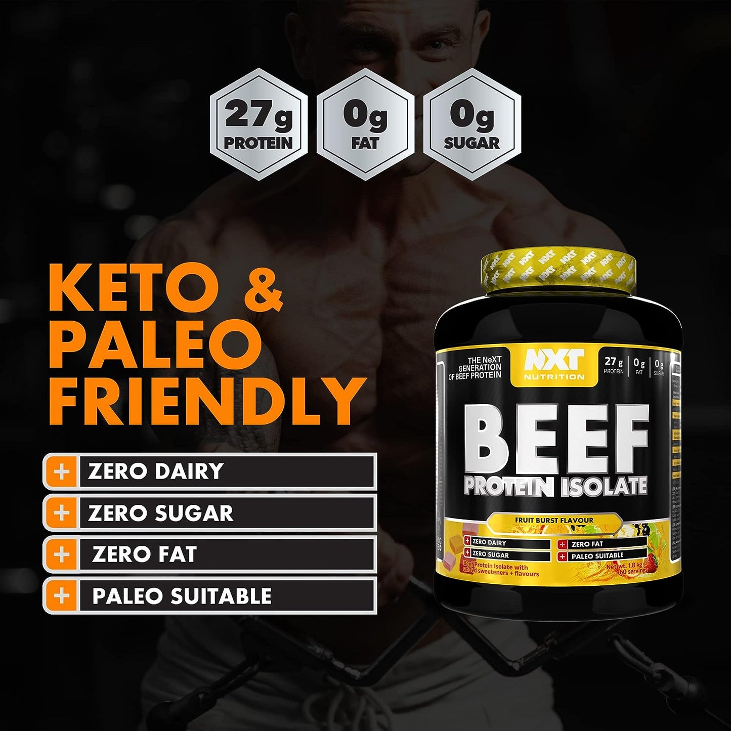 NXT - Beef Protein Isolate Fruit Burst 1.8 kg