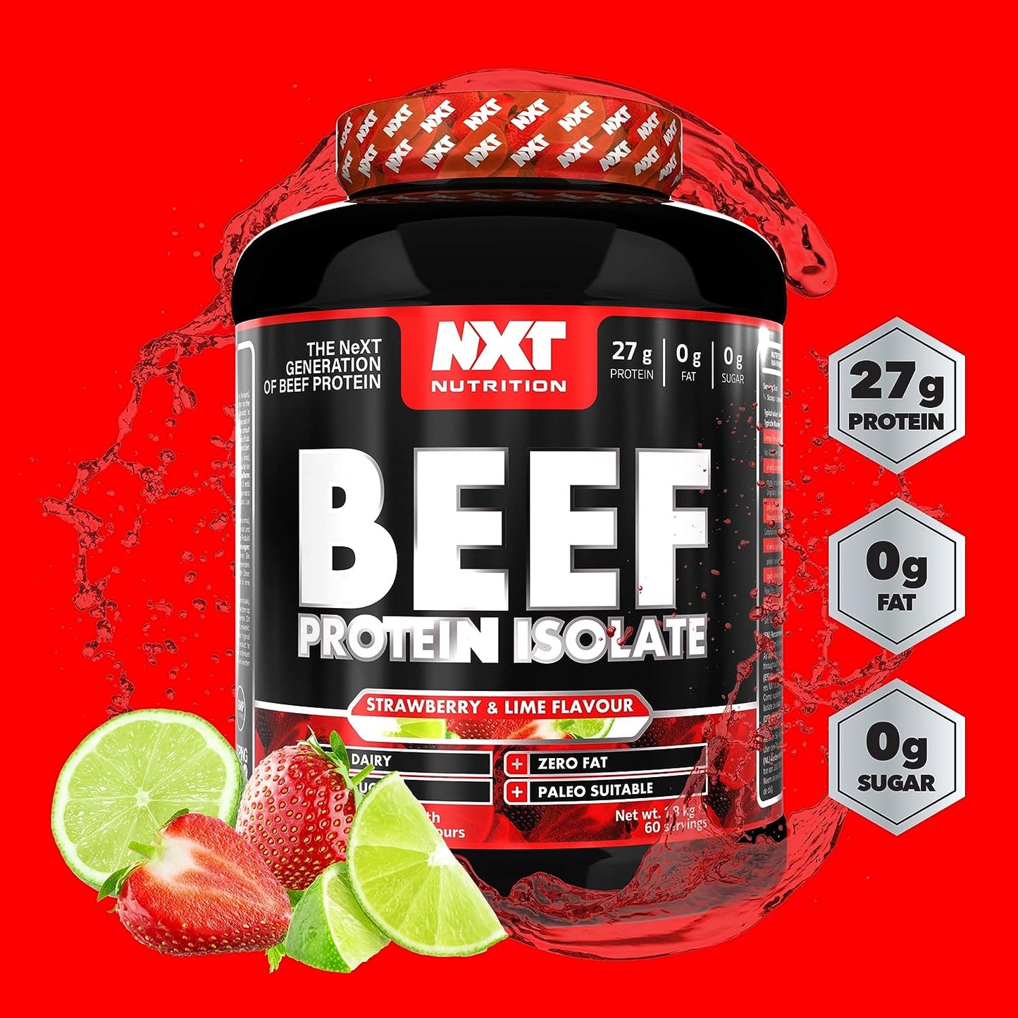 NXT - Beef Protein Isolate Strawberry & Lime 1.8 kg
