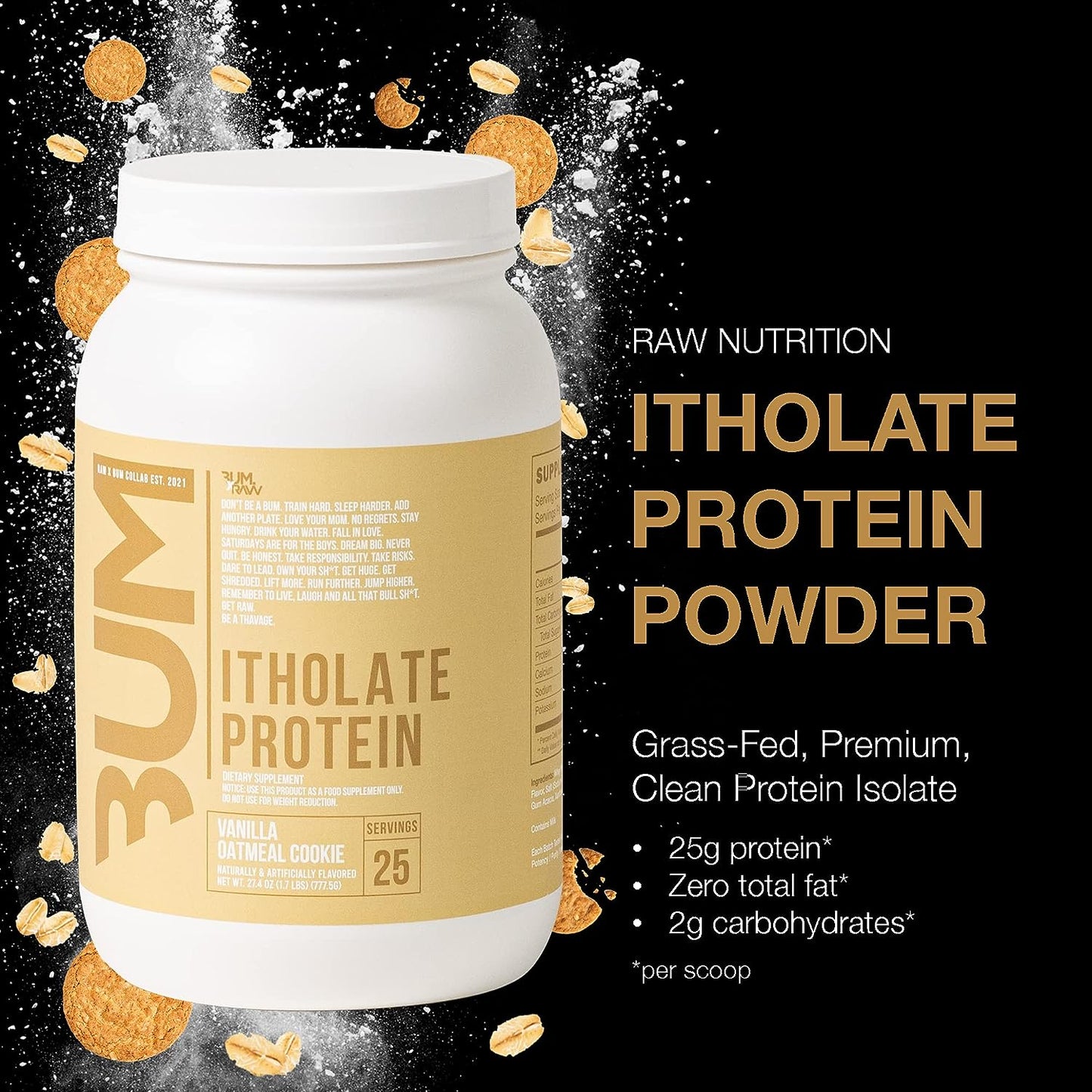 Raw - CBUM Itholate Protein Vanilla Oatmeal Cookie 775 g