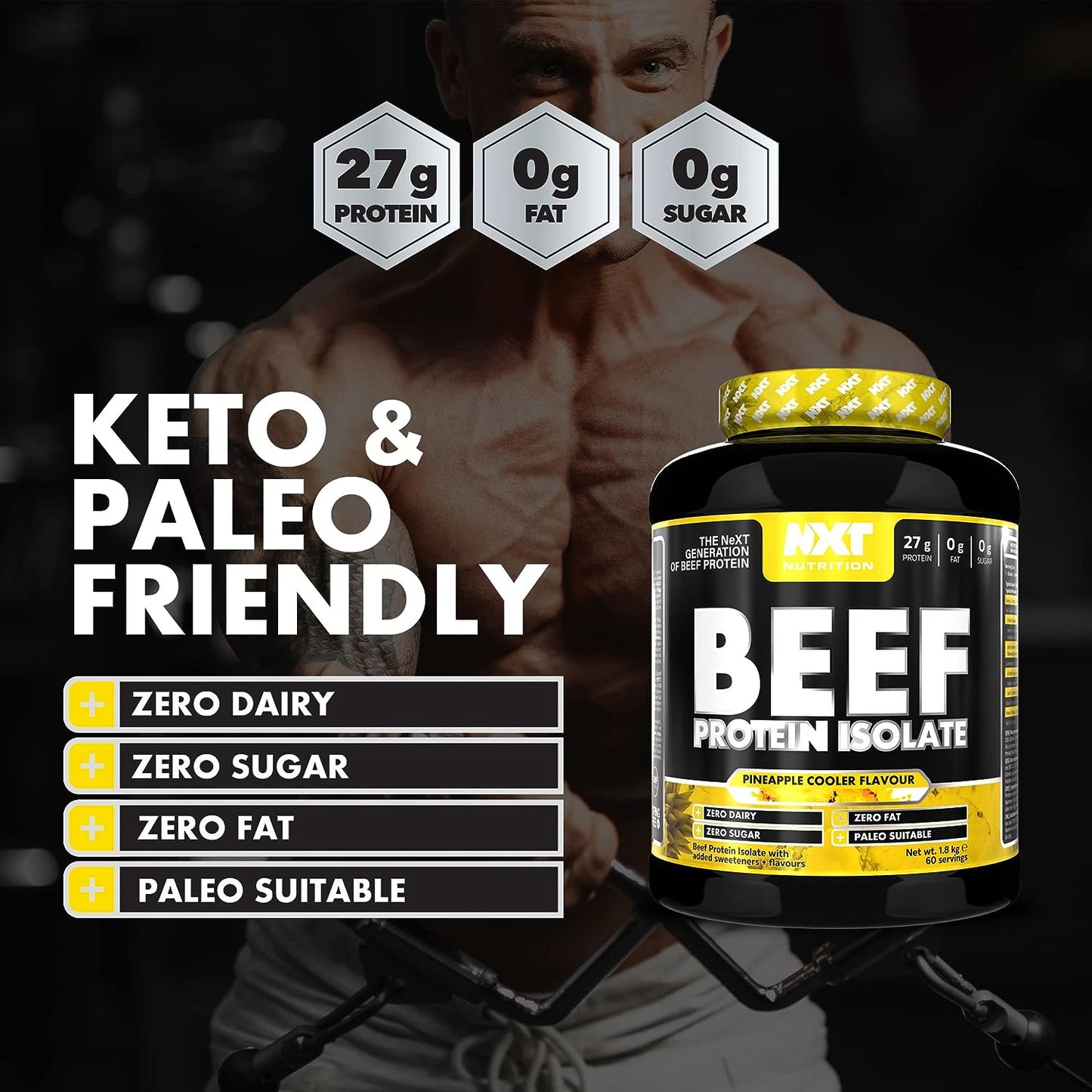NXT - Beef Protein Isolate Pineapple Cooler 1.8 kg
