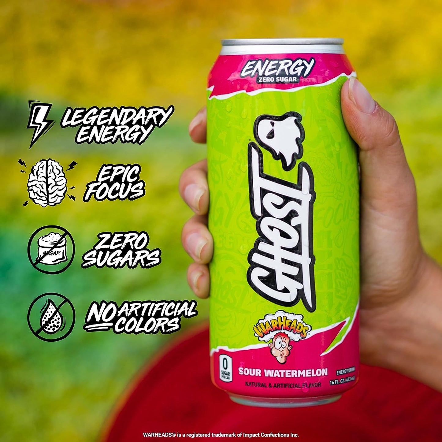 Ghost - Energy Drink Warheads Sour Watermelon 473 ml