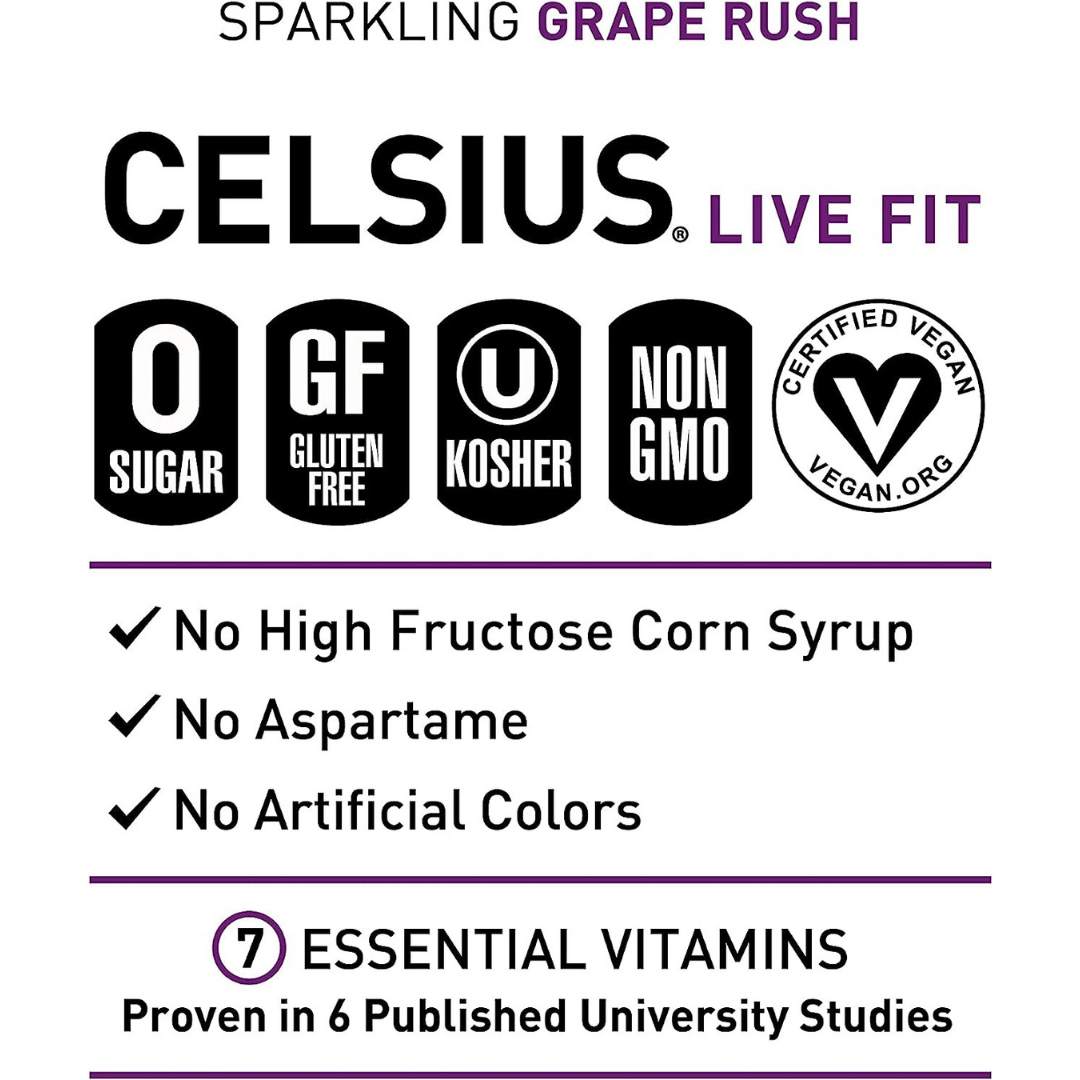 CELSIUS - Sparkling Drink Grape Rush 355ml