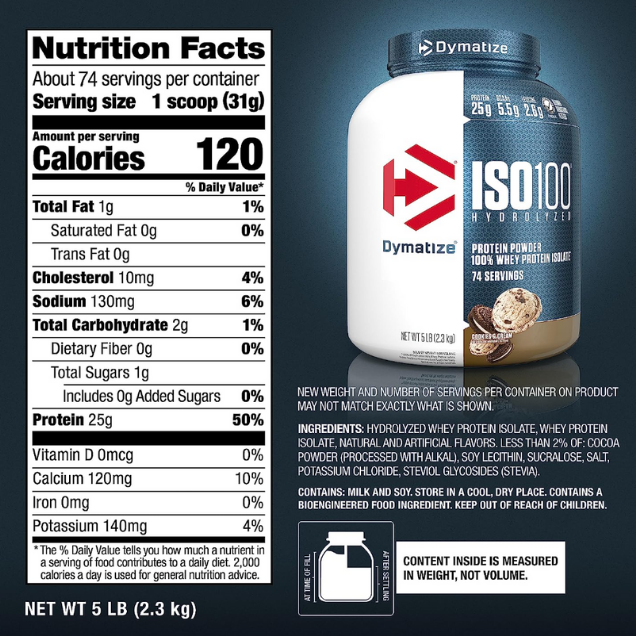 Dymatize Iso 100 - Cookies & Cream 2.3 kg