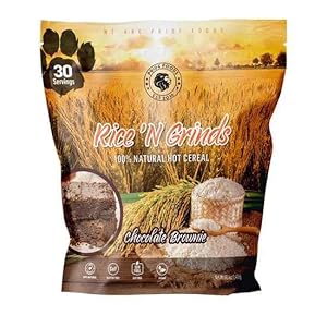 Pride Foods est 2018 Rice 'N Grinds, 100% Natural Hot Rice Cereal, 30 Servings,