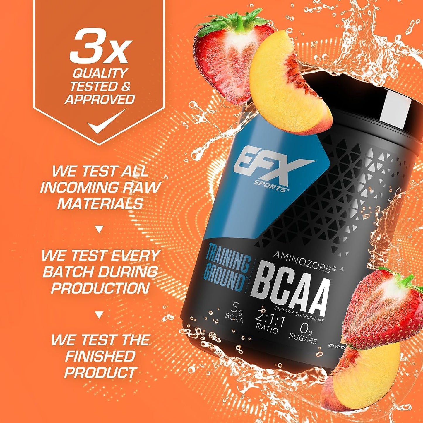 EFX - Training Ground BCAA Strawberry Peach 500 g