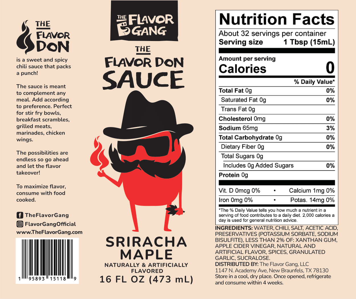 The Flavor Gang - Sriracha Maple 473 ml