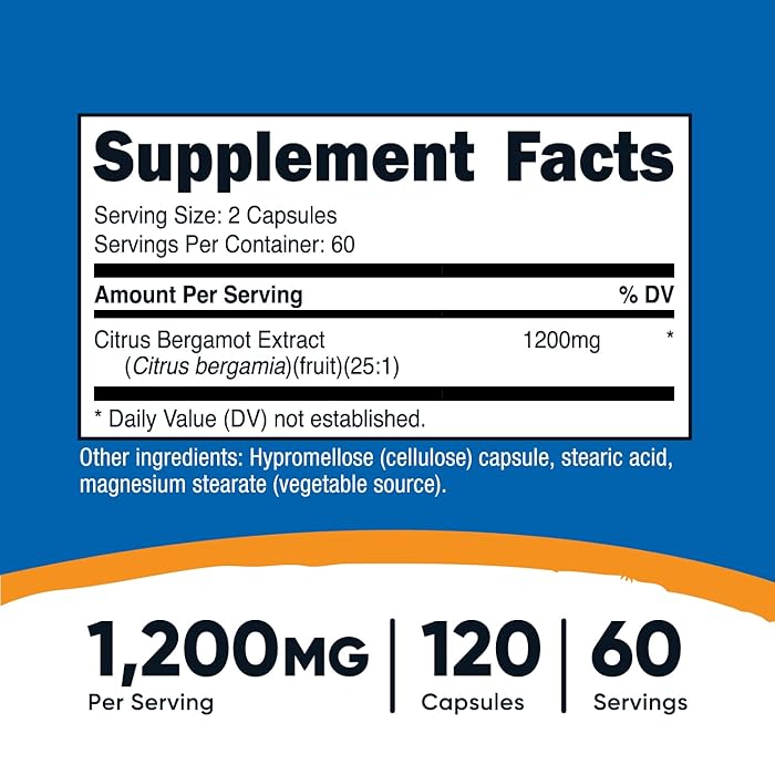 Nutricost Citrus Bergamot Capsules 1,200mg, 120 Capsules