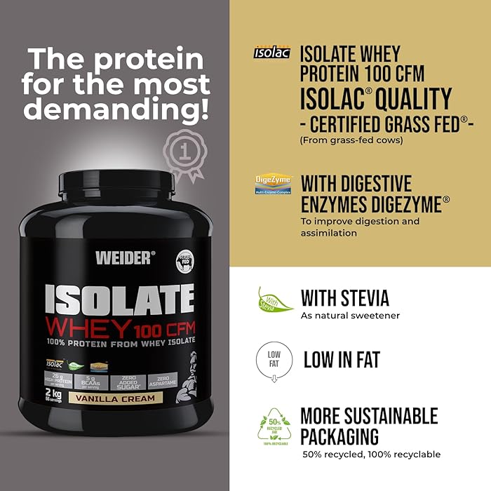 Weider Isolate Whey 100 CFM (2kg) Vanilla Cream Flavour