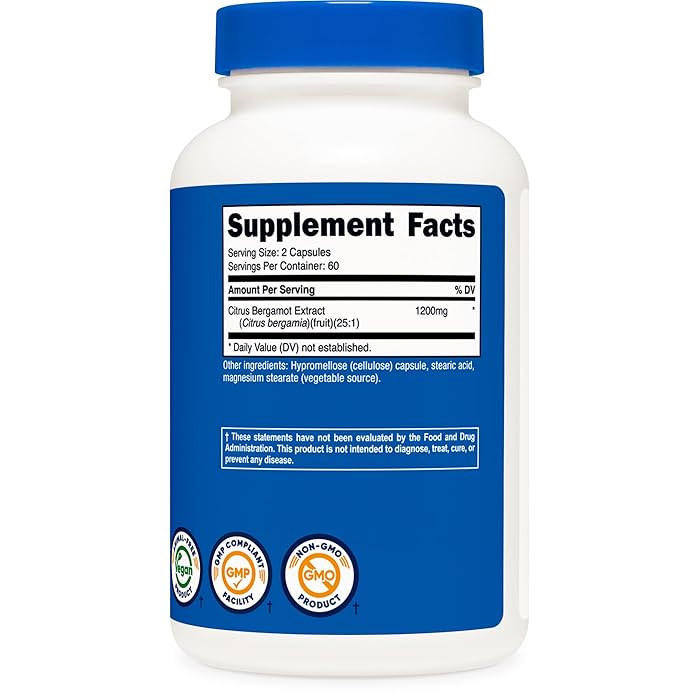 Nutricost Citrus Bergamot Capsules 1,200mg, 120 Capsules