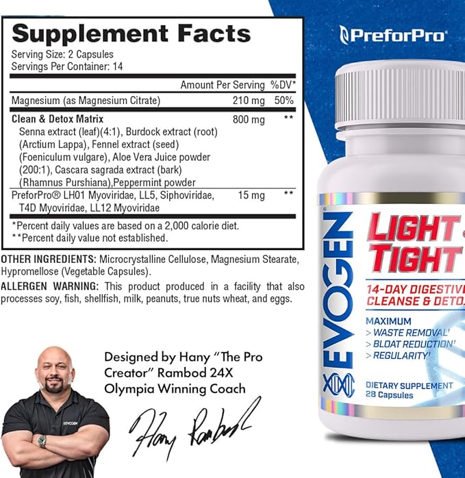 Evogen Light & Tight, White, 28 Capsules