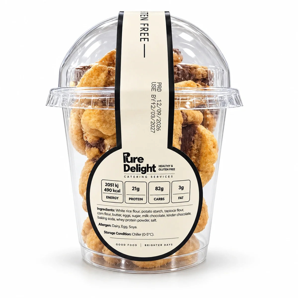 Pure Delight Gluten Free Kinder Mini Protein Cookies 150 g