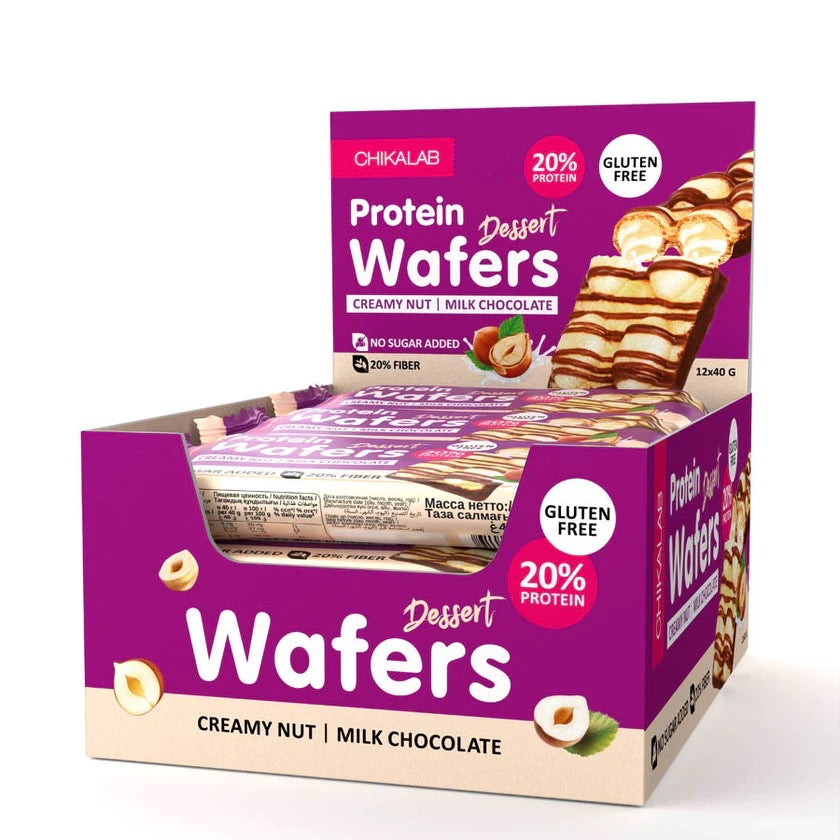 CHIKALAB - Box Protein Wafers Creamy Nut
