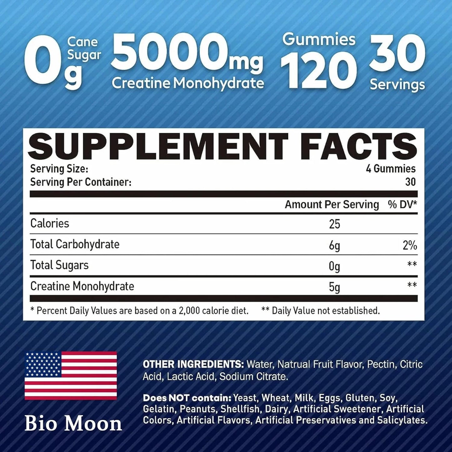 BIO MOON CREATINE GUMMIES 120 vegan gummies
