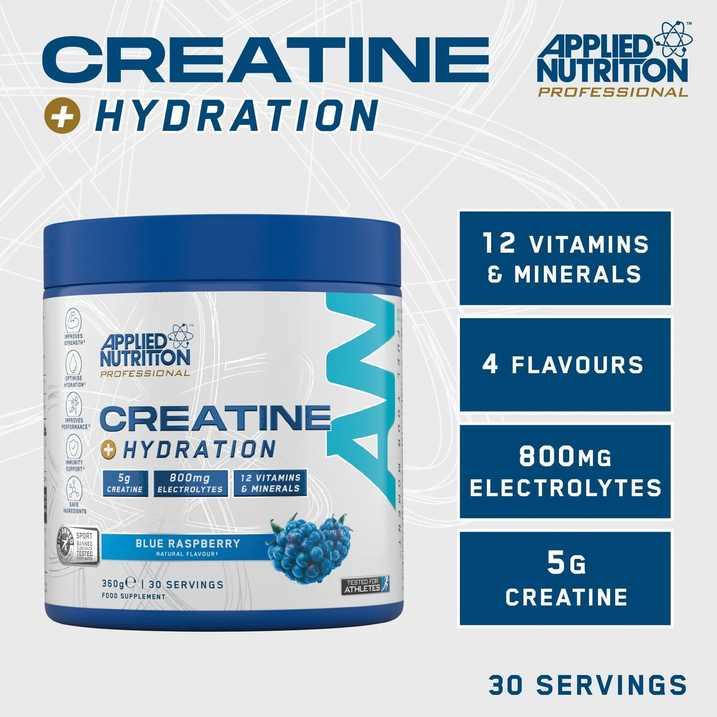 Applied nutrition Creatine + Hydration 360 g 30 serving