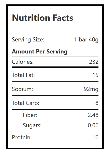 CHOCO NAFA PROTEIN BAR kinder 13 g protien