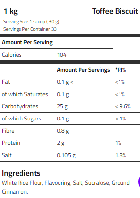 Applied Nutrition Cream of Rice, Golden Syrup, 1 kg, Source of Energy, Easy Digesting