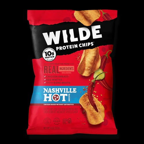 Wilde Buffalo Protein Chips, Thin and Crispy, High Protein, Keto Friendly, Made with Real Ingredients, 1.34oz Bags (Pack of 8)