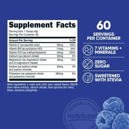 Nutricost Electrolytes Powder, 60 Servings grape