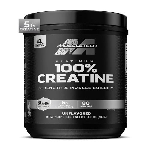 MuscleTech 100% Creatine Unflavoured 80 Servings 400g