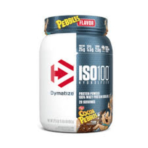 Dymatize ISO100 Hydrolyzed Whey Isolate Protein Powder, 25g Protein, cacoa pebbles , 20 Servings