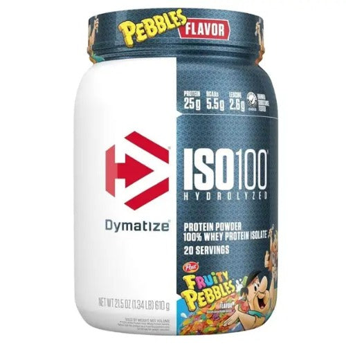 Dymatize ISO100 Hydrolyzed Whey Protein Powder, Fruity Pebbles, 20 Servings 1.34lbs